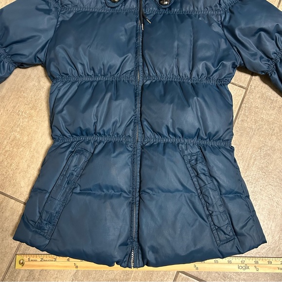 The North Face Puffer Quilted Jacket Teal 550 Insulated Hooded Women’s XS - Picture 10 of 11